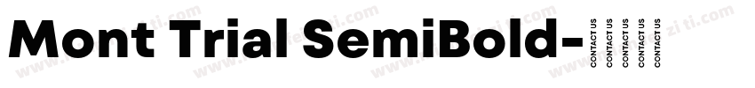 Mont Trial SemiBold字体转换